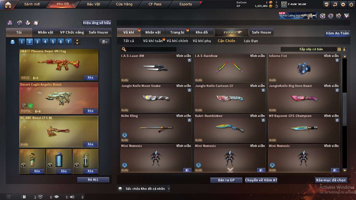 shop acc cf uy tin gia re